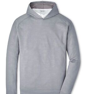 Peter Millar Men's Medium Oslo Grey Pine Camo Performance Hoodie MSRP $150